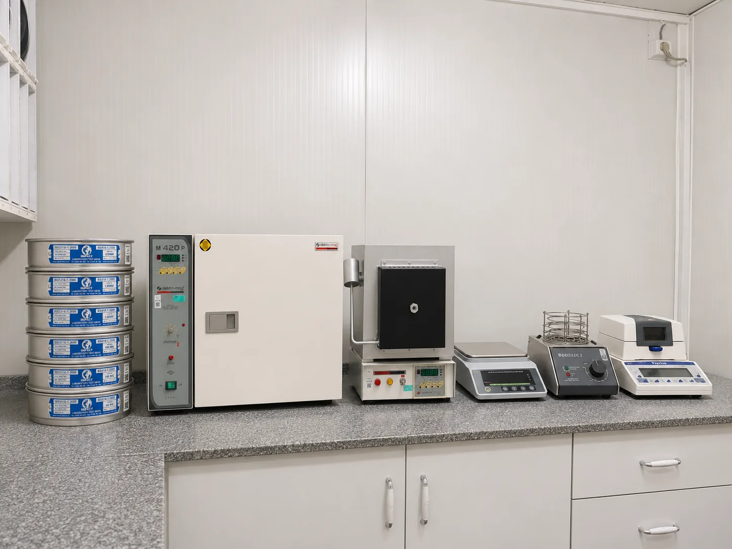Silis kumu ve kuvars kalite kontrol laboratuvarı